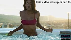 want to see ebony mimi desuka strip naked in the pool for playboy?