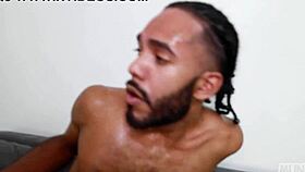 post-football relaxation turns into intense bareback fucking with big cock