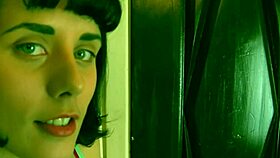 she says, give me that sloppy blowjob at the bar and he cums on her lipstick