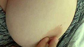 Playing with my wife's amazing natural tits 😍