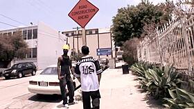 latin guy bent over and drilled hard in his ass by black stud