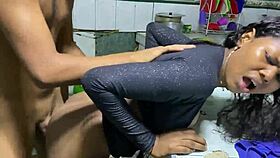 i went to the kitchen without panties and gave my ass and pussy to my stepbrother jaison