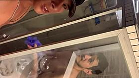 Straight jock records me in shower and gives passionate kiss.