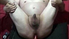 bisexual male experiences insertion by dildo machine in anal area part 2