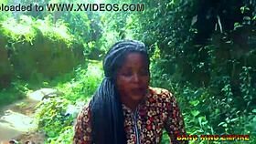 Black beauty Nancy gets her public pussy pounded hard