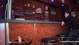 Young French Babes In Stockings Get Banged And Assfucked In A Night Club 4Some With Papy Voyeur Watching