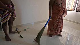 tamil maid prabha jerks my cock during work