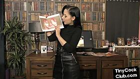 sph dirty talk by solo babe in leather n stockings. she’s brutal, tearing into my small cock, ya know.