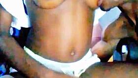 skinny african girl craves monster cock in quick doggystyle pussy fuck