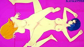 kusuha mizuha and cagalli yula athha in intense lesbian hentai action