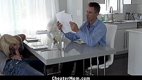Skinny Stepmom Obsessed with Riding Stepson's Massive Cock - Cheatermom