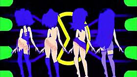 Pacman Ghost Girls Dance In Three Phases