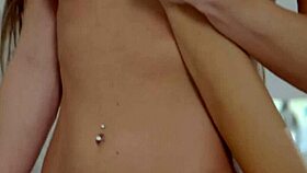 Two actresses share a close moment in a scene