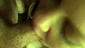 Stranger's face covered in cum after blowjob