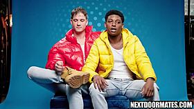 hot interracial sex in jockstraps!