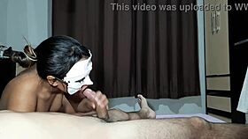 shameless latina sucking dick then anal cum inside