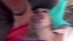 two hot old men fucking a pretty spanish girl on the beach