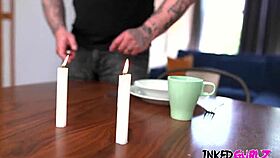 I wach the busty blode get nailed by musclar dude ruffly