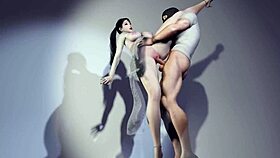 a girl picks flowers in 3d anime hentai scene