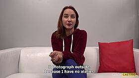 Czech casting interview with Lili Sommer, redhead teen 18+ discussing sex and doggystyle