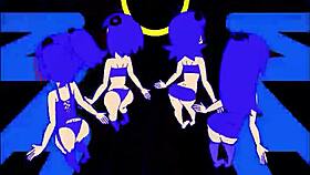 Pacman Ghost Girls Dance In Three Phases