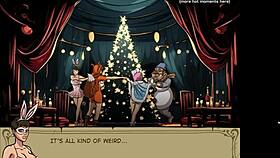 young bunny girl in witch hunter trainer cartoon