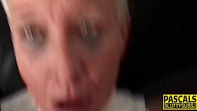 I Can't Believe How This Mature Sub Got Face Fucked by a Monster Cock in Stockings. It Was Insane to Swallow!