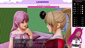 Vtuber lewdneko plays harem hotel part 25 in this cute solo session.