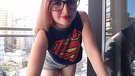 hot gamer girl flashing boobs on balcony 😍