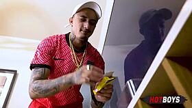 Maloqueiro Teases Friend's Huge Cock With Eager Suck.