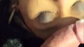 Wow, tranny sucks dick upside down with bf!