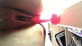 Fat Ebony Pussy Drips from Dildo Play in POV with Clothes Ripped and Squirting