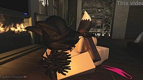 taking control in this girl's bedroom during a fun game session