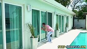 Young girl with small breasts has oral and vaginal sex