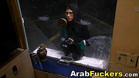 desperate arab woman with big tits takes two huge dicks for money in reality pov