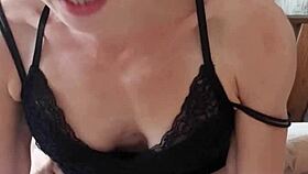 European milf in stockings and lingerie receives pussy licking and orgasm