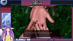 brunette with big tits participates in monster orgy in anime game legend part 33