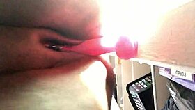 Fat Ebony Pussy Drips from Dildo Play in POV with Clothes Ripped and Squirting