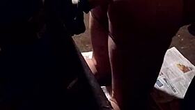 He enjoys butt fucking with a thin dildo.