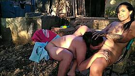 Outdoor Sex After Massage with Lover