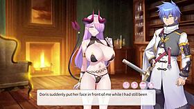 doris rides monster cock in anime temptation