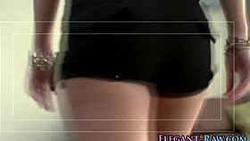 classy blonde rides big black cock