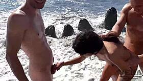 5 Guys Cum On One Stupid Bitch