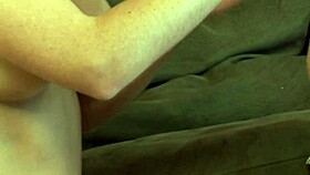 The girl next door gets some good old fashioned sex on the sofa from an older man