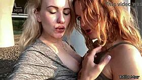 Got frisky outdoors with my curvy blonde classmate today. Her tattoos caught everyone’s eye.