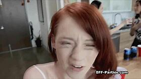 New Sorority Girls Create Hardcore Foursome Sex Tape at Party for Promotion