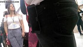 i found this irresistible prostitute in leggings with a big ass