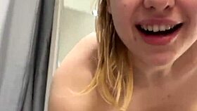 extreme squirting and pussy fucking in public changing room with high vibration 😈