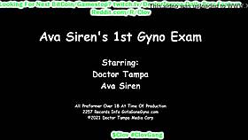 Doctor Tampa Examines Teen Ava Siren's Natural Tits With Speculum In Hospital
