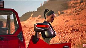 Futa3DX - FUTA Brunette and Blonde Babes Stranded, Fucking Hard in Desert Heat!